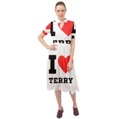 I Love Terry  Keyhole Neckline Chiffon Dress by ilovewhateva
