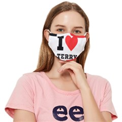 I Love Terry  Fitted Cloth Face Mask (adult) by ilovewhateva