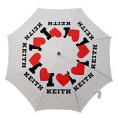 I Love Keith Hook Handle Umbrellas (small) by ilovewhateva