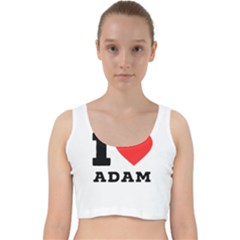 I Love Adam  Velvet Racer Back Crop Top by ilovewhateva