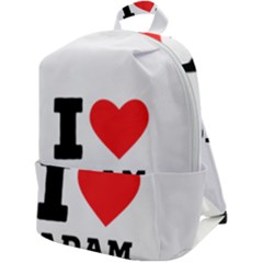I Love Adam  Zip Up Backpack by ilovewhateva