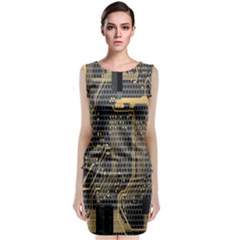 Circuit Sleeveless Velvet Midi Dress by nateshop