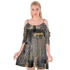 Circuit Cutout Spaghetti Strap Chiffon Dress by nateshop