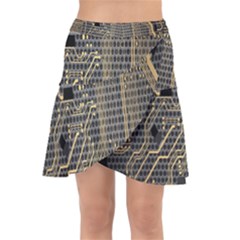 Circuit Wrap Front Skirt by nateshop