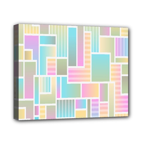 Color-blocks Canvas 10  X 8  (stretched) by nateshop