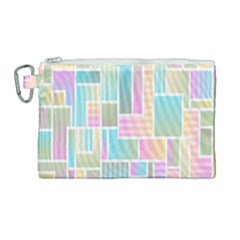 Color-blocks Canvas Cosmetic Bag (large) by nateshop