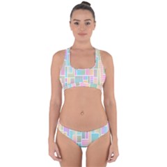 Color-blocks Cross Back Hipster Bikini Set by nateshop