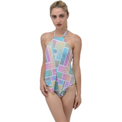Color-blocks Go With The Flow One Piece Swimsuit by nateshop