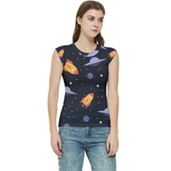 Cosmos Women s Raglan Cap Sleeve Tee by nateshop