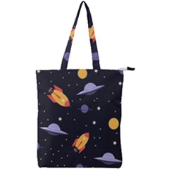 Cosmos Double Zip Up Tote Bag by nateshop