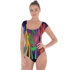 Dancing Short Sleeve Leotard  by nateshop