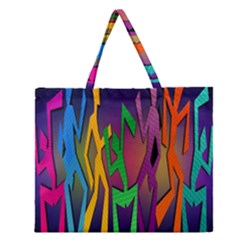 Dancing Zipper Large Tote Bag by nateshop