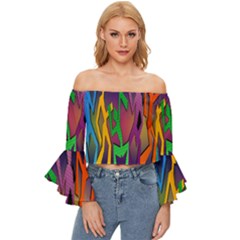 Dancing Off Shoulder Flutter Bell Sleeve Top by nateshop