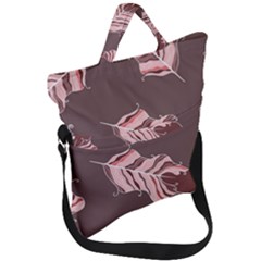 Feather Fold Over Handle Tote Bag by nateshop