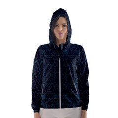 Geometric-art-003 Women s Hooded Windbreaker