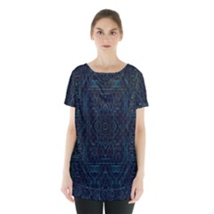 Geometric-art-003 Skirt Hem Sports Top