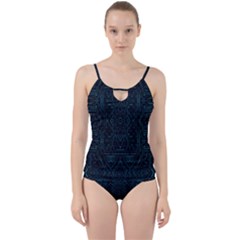 Geometric-art-003 Cut Out Top Tankini Set