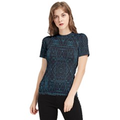 Geometric-art-003 Women s Short Sleeve Rash Guard