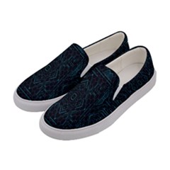 Geometric-art-003 Women s Canvas Slip Ons by nateshop