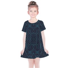 Geometric-art-003 Kids  Simple Cotton Dress