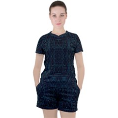 Geometric-art-003 Women s Tee and Shorts Set