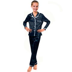 Geometric-art-003 Kid s Satin Long Sleeve Pajamas Set