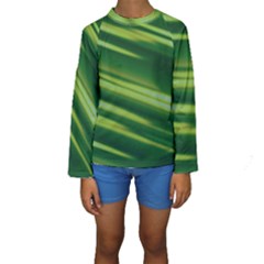 Green-01 Kids  Long Sleeve Swimwear