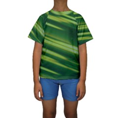 Green-01 Kids  Short Sleeve Swimwear