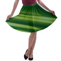 Green-01 A-line Skater Skirt