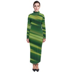 Green-01 Turtleneck Maxi Dress