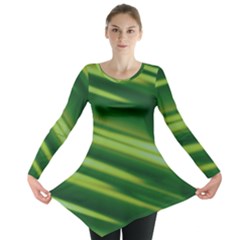 Green-01 Long Sleeve Tunic  by nateshop