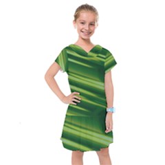Green-01 Kids  Drop Waist Dress