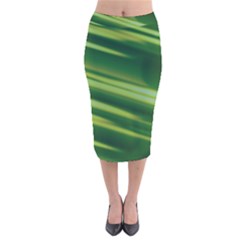 Green-01 Velvet Midi Pencil Skirt