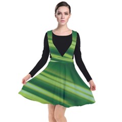 Green-01 Plunge Pinafore Dress