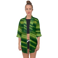 Green-01 Open Front Chiffon Kimono