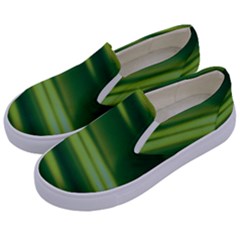 Green-01 Kids  Canvas Slip Ons