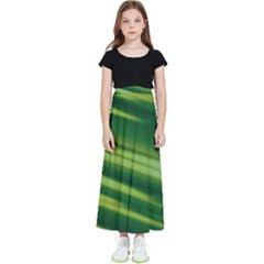 Green-01 Kids  Flared Maxi Skirt