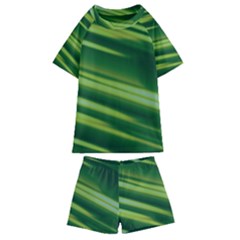 Green-01 Kids  Swim Tee And Shorts Set by nateshop