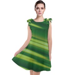 Green-01 Tie Up Tunic Dress