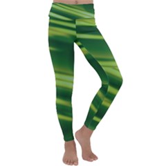 Green-01 Kids  Lightweight Velour Classic Yoga Leggings