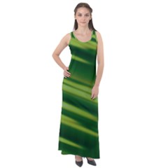 Green-01 Sleeveless Velour Maxi Dress