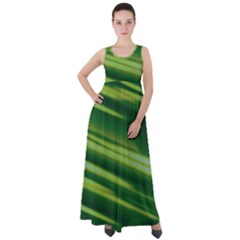 Green-01 Empire Waist Velour Maxi Dress