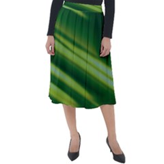 Green-01 Classic Velour Midi Skirt 