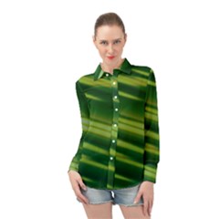 Green-01 Long Sleeve Chiffon Shirt