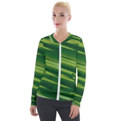 Green-01 Velvet Zip Up Jacket