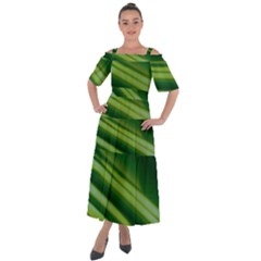 Green-01 Shoulder Straps Boho Maxi Dress 