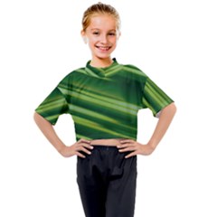 Green-01 Kids Mock Neck Tee