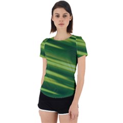 Green-01 Back Cut Out Sport Tee by nateshop
