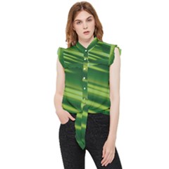 Green-01 Frill Detail Shirt