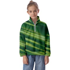 Green-01 Kids  Half Zip Hoodie